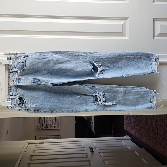 Zara Denim - Zara high rise distressed jeans light wash 4